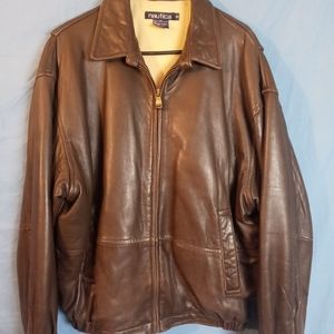 VTG Lambskin Leather Lined Nautica Mocha Jacket